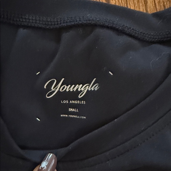 YoungLA Women's Classic Black Long Sleeve Tee - Picture 3 of 3